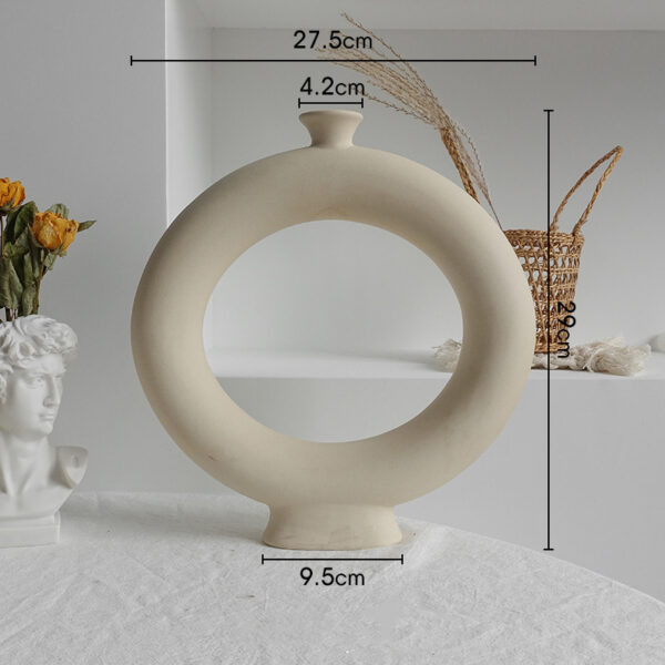 Simplicity Ceramic Vase Dry Flower Arrangement Home Decoration Ornament Living Room Display Art Vases - Image 7