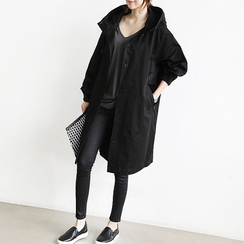 Oversized Women's Korean Style Slim Windbreaker - Image 3
