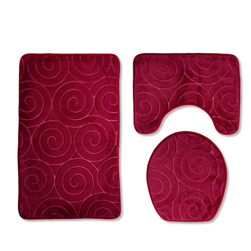 Three-piece Toilet Seat Toilet Mat Bathroom Non-slip Mat - Image 3