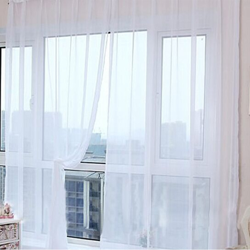 Curtains Solid Tulle Modern Curtains For Living Room Transparent Tulle Curtains Window Sheer For The Bedroom - Image 7