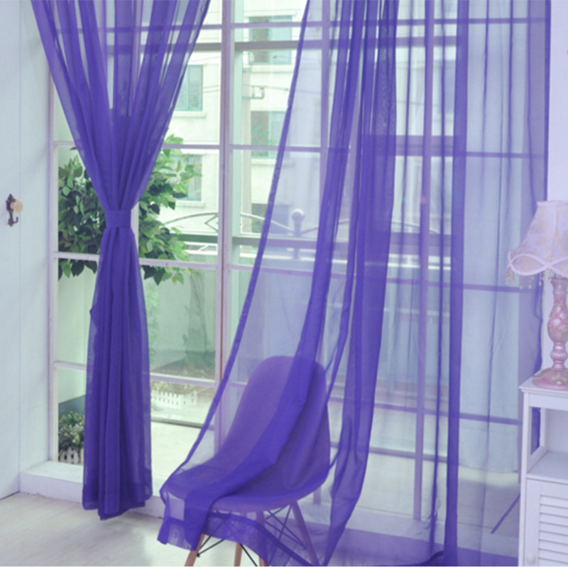 Curtains Solid Tulle Modern Curtains For Living Room Transparent Tulle Curtains Window Sheer For The Bedroom - Image 8
