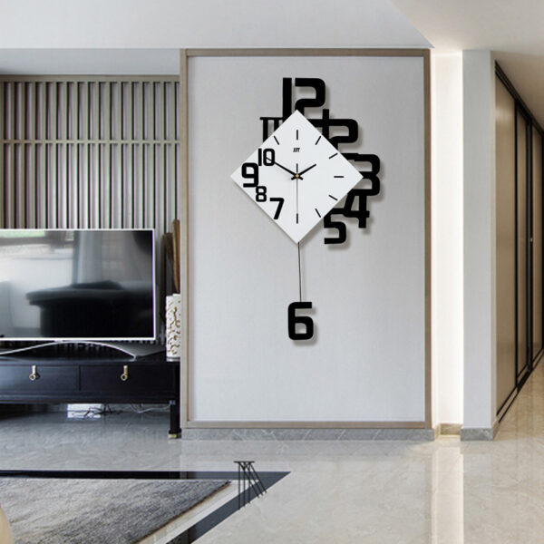 Personalized Digital Clock Fashion Wall Clock Wooden Creative Decorative Wall Watch - Image 2