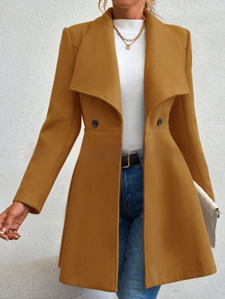 Women's Coat Slim Fit Long Fashion Lapel - Image 6