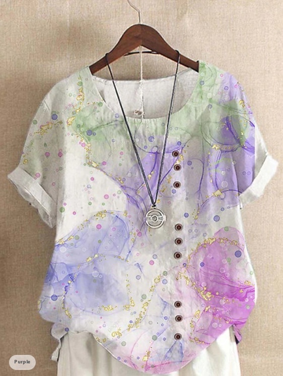 Digital Printed All-matching Women's Fashion T-shirt - Image 7