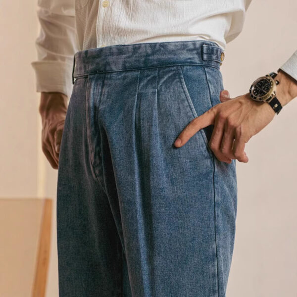 Spring And Autumn New Straight Loose Washed-out Casual Pants - Image 2