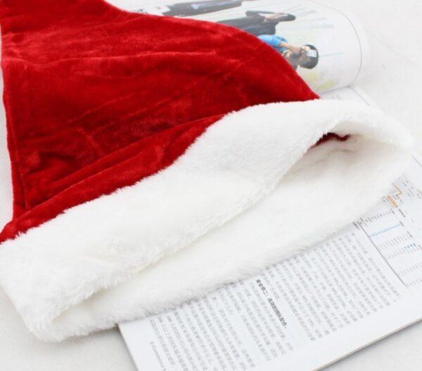 Christmas Goods Christmas Dense Velvet Short Plush Santa Hat New Super Soft Christmas Hat - Image 2