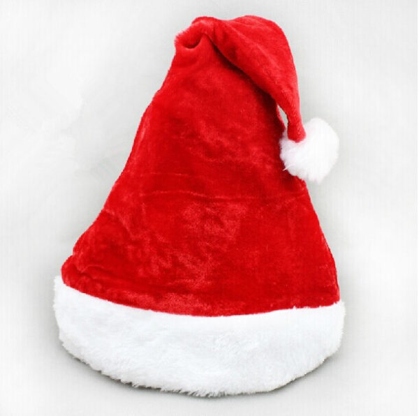 Christmas Goods Christmas Dense Velvet Short Plush Santa Hat New Super Soft Christmas Hat - Image 3
