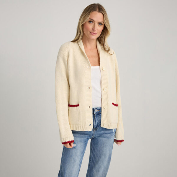 Women's Cardigan Long Sleeve Shrimp Printed Knitted - Image 4