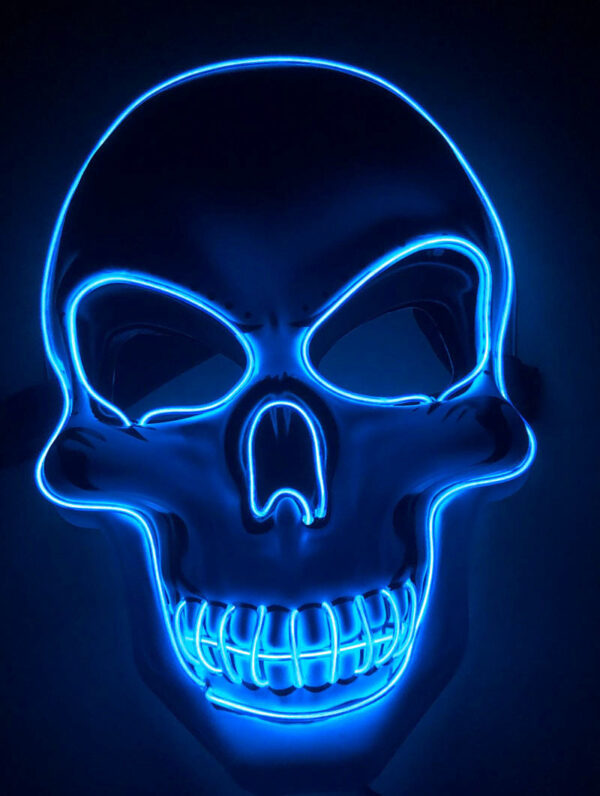 Halloween Skeleton Mask LED Glow Scary Mask - Image 7