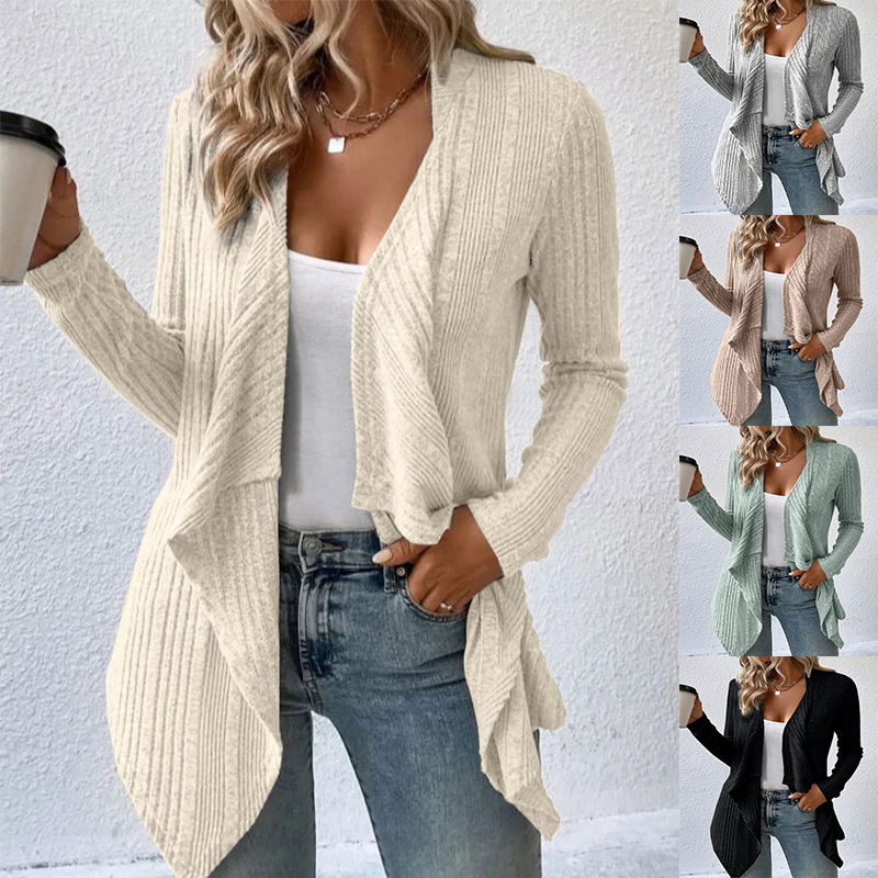 Cardigan Long Sleeve Sweater Casual Women's Clothing