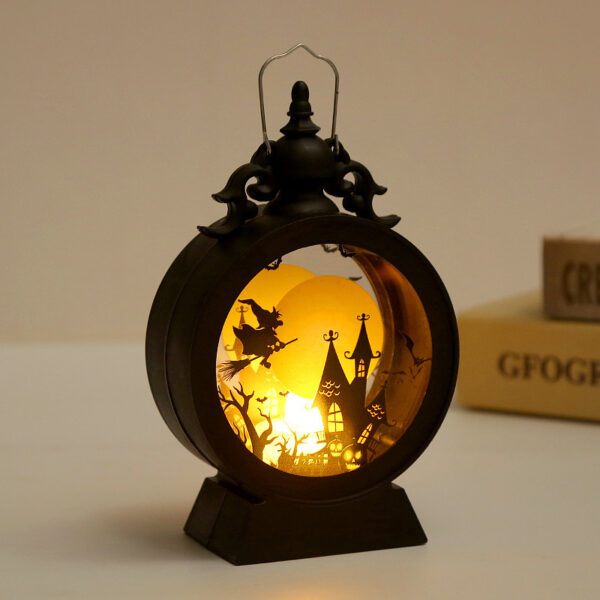Halloween Retro Candle Portable Storm Lantern - Image 5