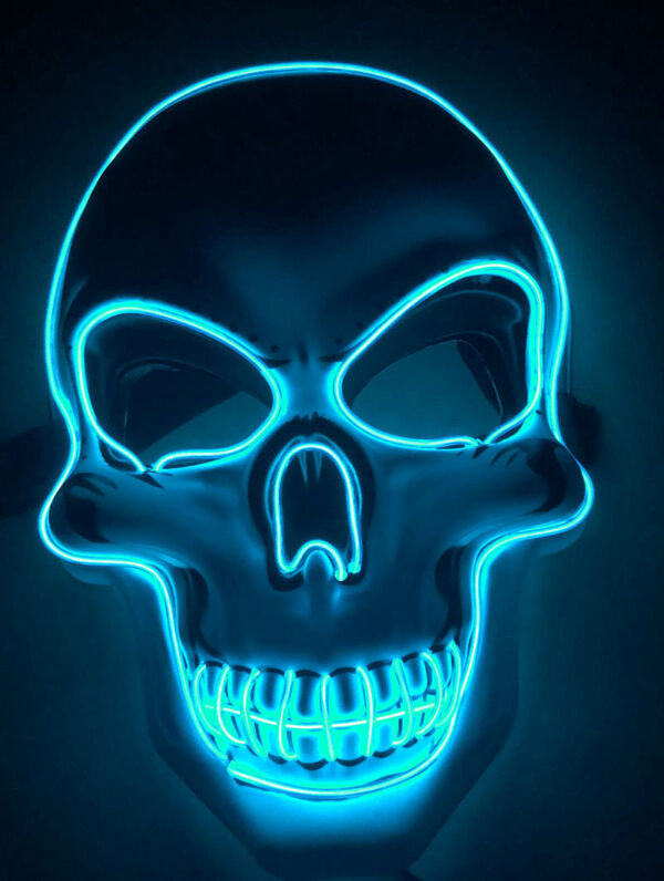 Halloween Skeleton Mask LED Glow Scary Mask - Image 8