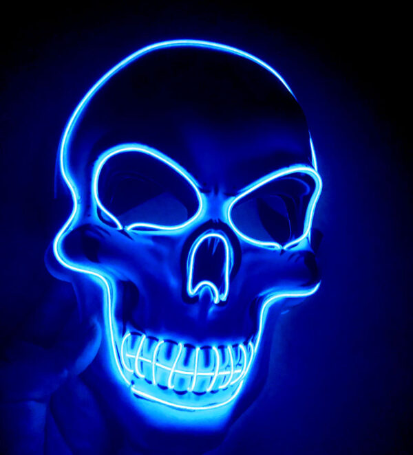Halloween Skeleton Mask LED Glow Scary Mask - Image 6
