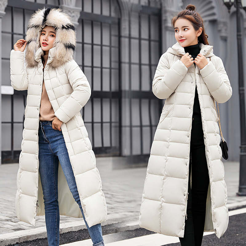 Slim-fit Over-the-knee Padded Cotton Coat Winter Coat - Image 2