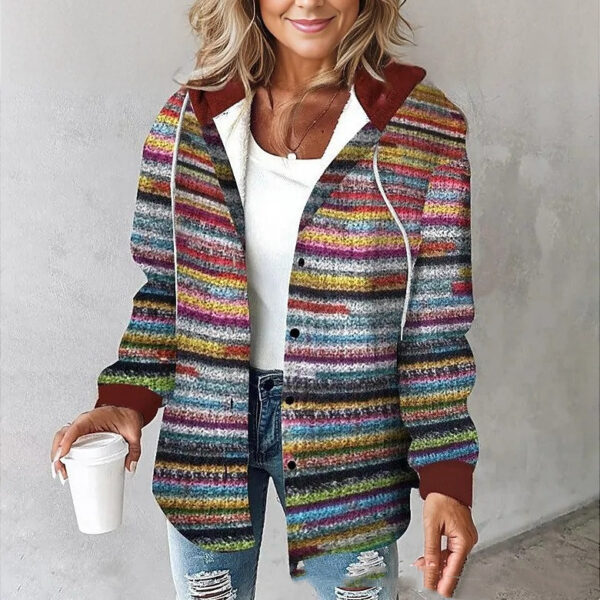 Women's Large Checks Style Women's Woolen Jacket Plaid - Image 6