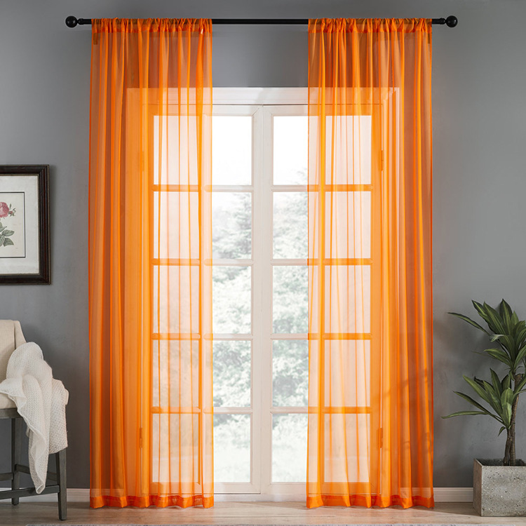 Modern And Simple Pure Color Cotton And Linen Window Screen - Image 3