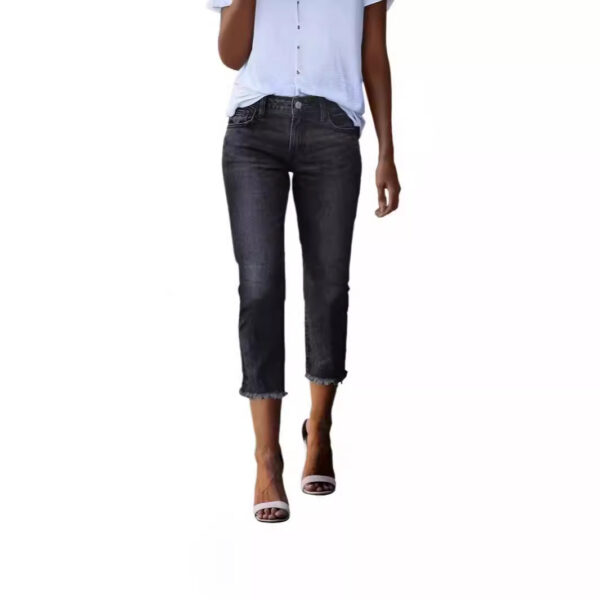 Fashionable Retro Slim-fit Stretch Jeans For Women - Image 2