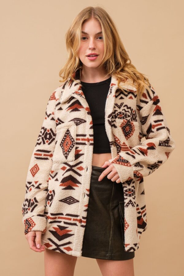 Women's Retro Plush Lapel Long-sleeved Jacket - Image 7