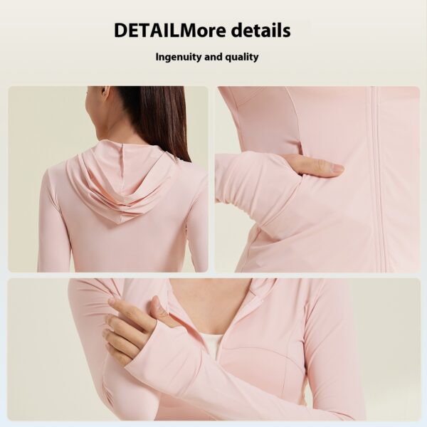 UPF50 Lightweight Sun Protection Clothing Women's Breathable Ice Hooded - Image 8