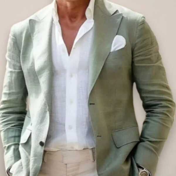 Business Casual Printed Double Button Suit Jacket - Image 7