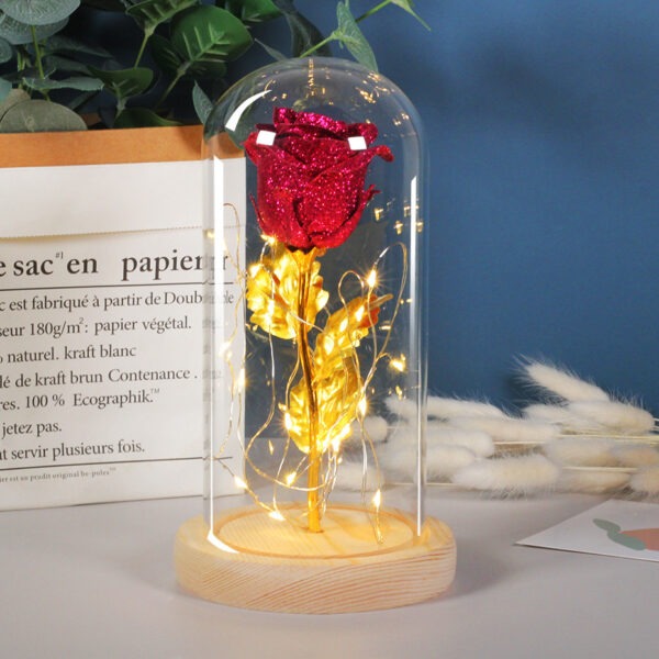 Valentines Day Gift  For Girlfriend Eternal Rose Flowers LED Light In Glass Cover Day Wedding Decoration Favors Mother Day Female Gift  Gift - Image 10