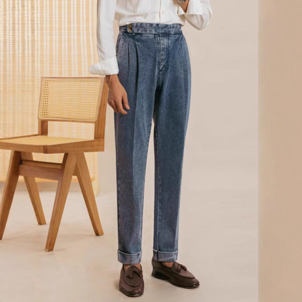 Spring And Autumn New Straight Loose Washed-out Casual Pants - Image 4