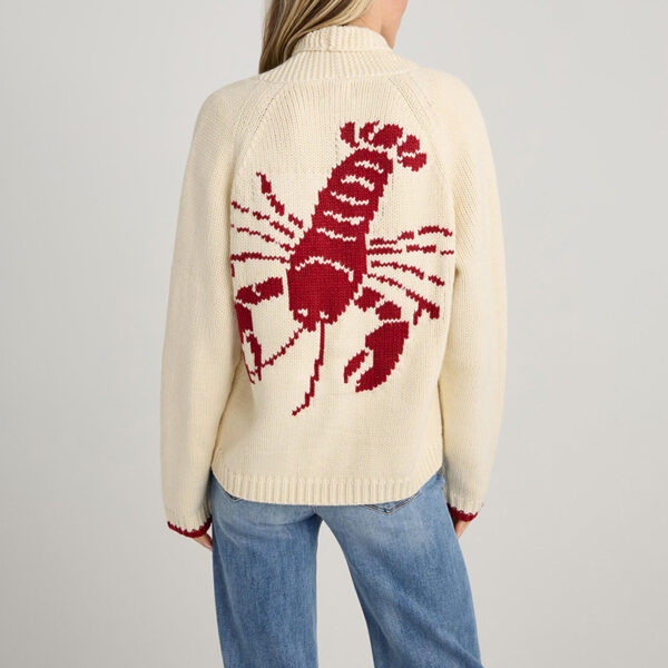 Women's Cardigan Long Sleeve Shrimp Printed Knitted - Image 7