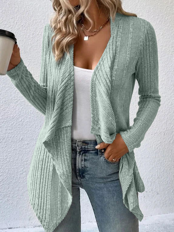 Cardigan Long Sleeve Sweater Casual Women's Clothing - Image 2