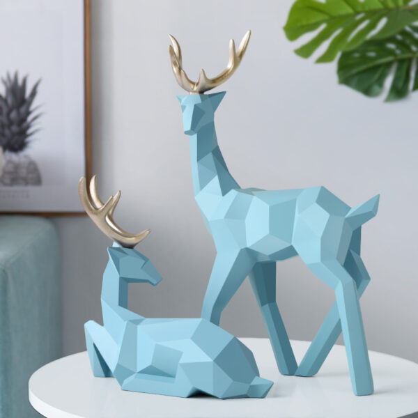 Deers Sculpture Resin Deer Statue Decoration Home Decor Statues Deer Figurines Modern Decoration Deers Table Ornament - Image 5