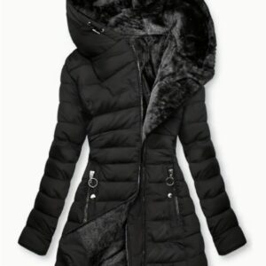 Zip-up Hoodie Puffy Coat