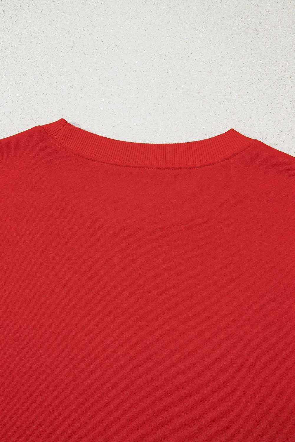 Fiery Red Varsity Striped Detail Drop Shoulder Oversized Sweatshirt - Image 7