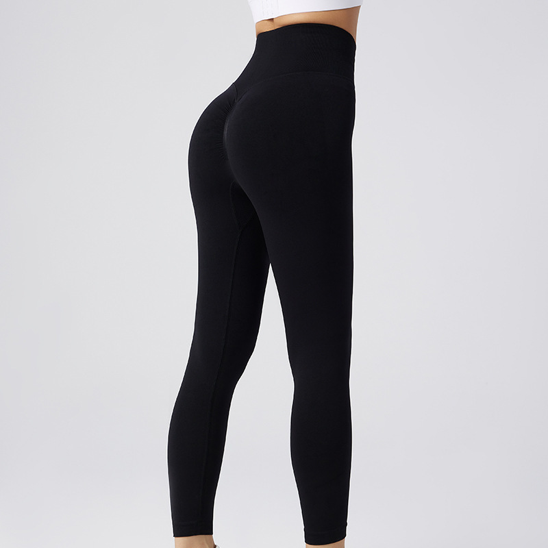 Seamless Leggings Yoga Pants Tummy Control Workout Running Yoga Leggings For Women - Image 4