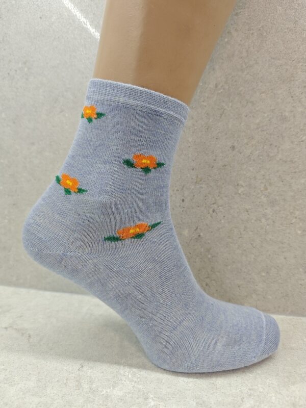 Women's Floral Cotton Socks 6 12 24 Pairs - Image 4