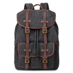 Canvas Backpack Oil Wax Outdoor Travel