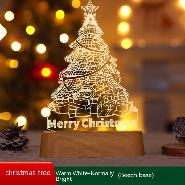 Christmas Decoration 3D Lamp Acrylic LED Night Lights New Year Valentines Day Christmas Kids Gift Christmas Ornaments - Image 8