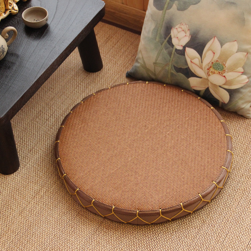 Zabuton Meditation Chair, Japanese Tatami mat, Zabuton straw cushion - Image 6