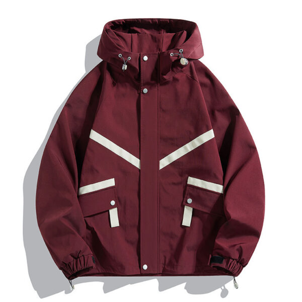 Hooded Jacket Waterproof Fashionable Jacket Outdoor Leisure Couple's Tops - Image 3