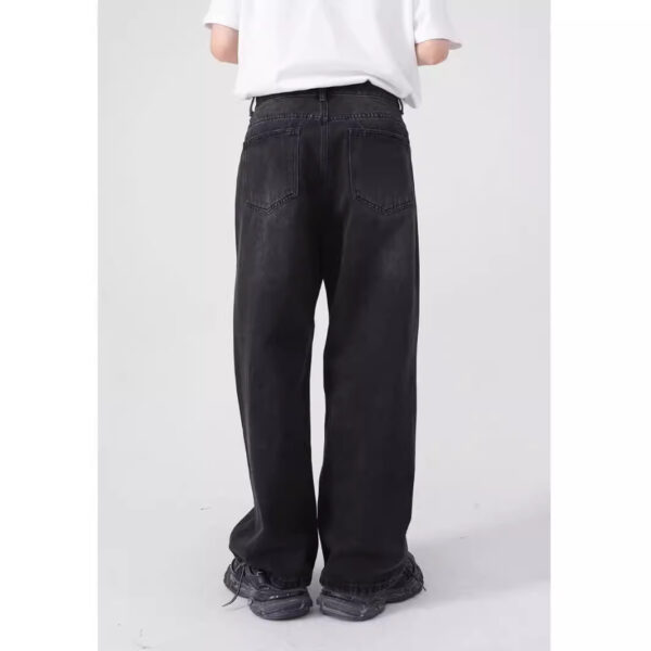 Gray Plus Size Loose Straight Pants - Image 6