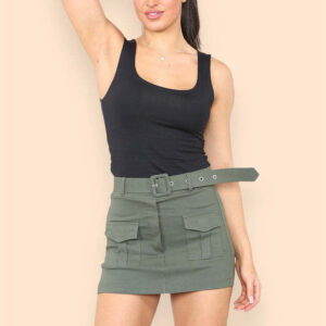 Belted Cargo Skorts