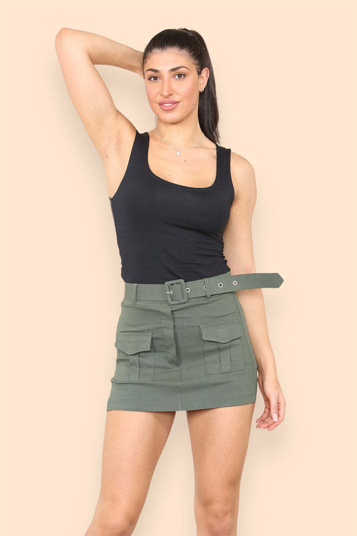 Belted Cargo Skorts