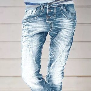 Drawstring Elastic Waist Washed Women's Casual Pants