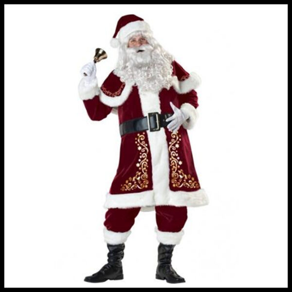 Bar Christmas Costume Adult Men and Women Santa Christmas Costume Christmas Costume - Image 2
