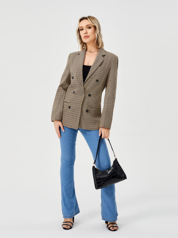 Womens Casual Blazer Jacket  Long Sleeve Work 0ffice Blazer Lapel  Jacket - Image 5