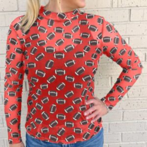 Black Game Day Rugby Mesh Sheer Long Sleeve Top