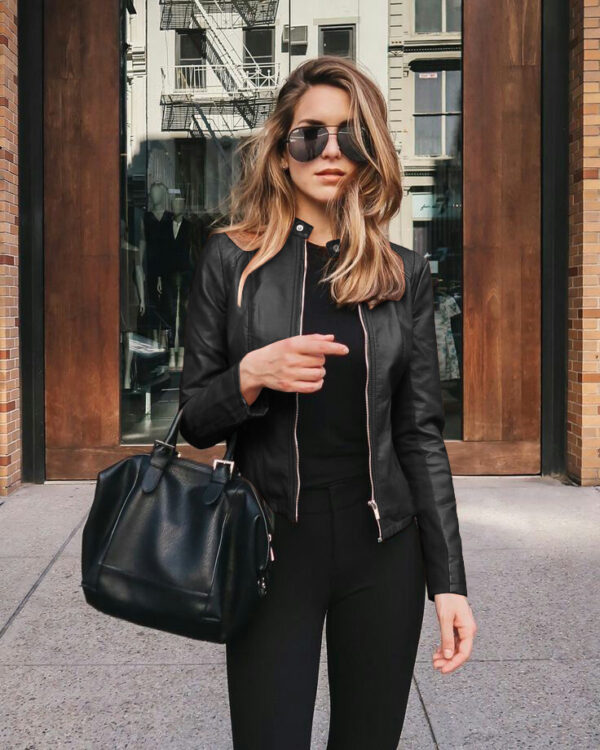 New Wish New Product Autumn And Winter Women's Fashion Leather PU Suit Jacket - Image 6