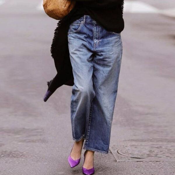 Women's Jeans Loose Mid Waist Casual Straight-leg - Image 4