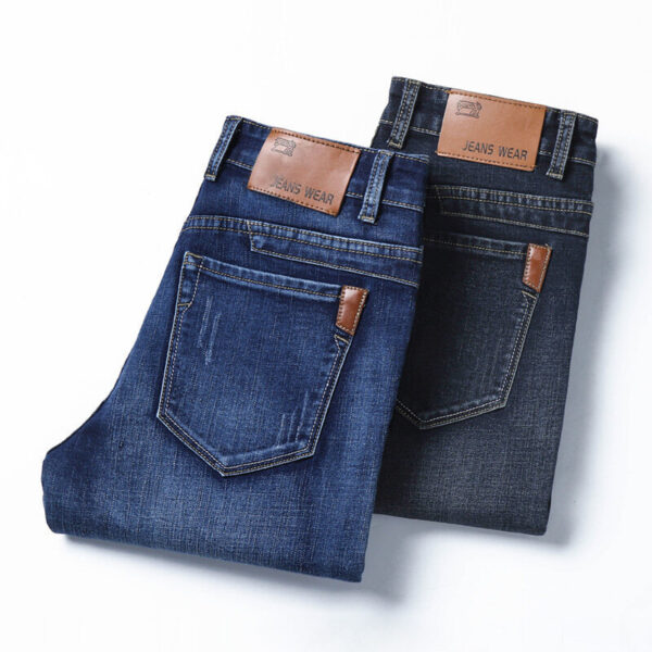 Straight Stretch Slim Fit Casual Men's Trousers - Image 4