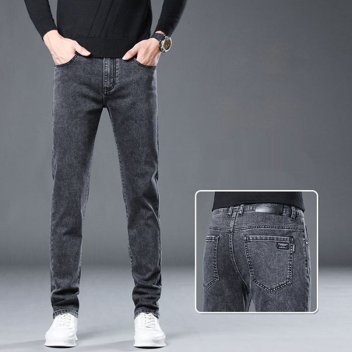 Versatile Stretch Slim Straight Men's Jeans - Image 3