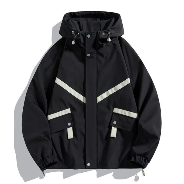 Hooded Jacket Waterproof Fashionable Jacket Outdoor Leisure Couple's Tops - Image 5