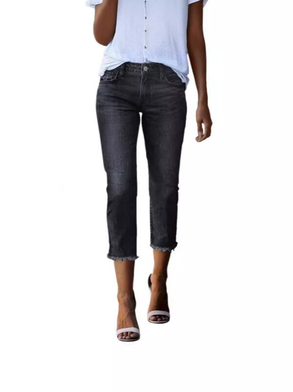 Fashionable Retro Slim-fit Stretch Jeans For Women - Image 6